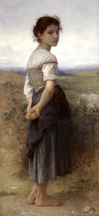 Adolphe William Bouguereau The Young Shepherdess (mk26) oil painting picture